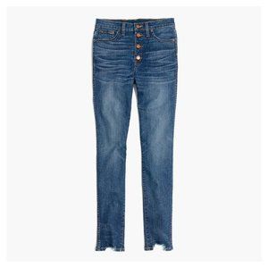 Madewell 10" High-Rise Skinny Jeans (Button Fly & Chewed Hem) - Size 28